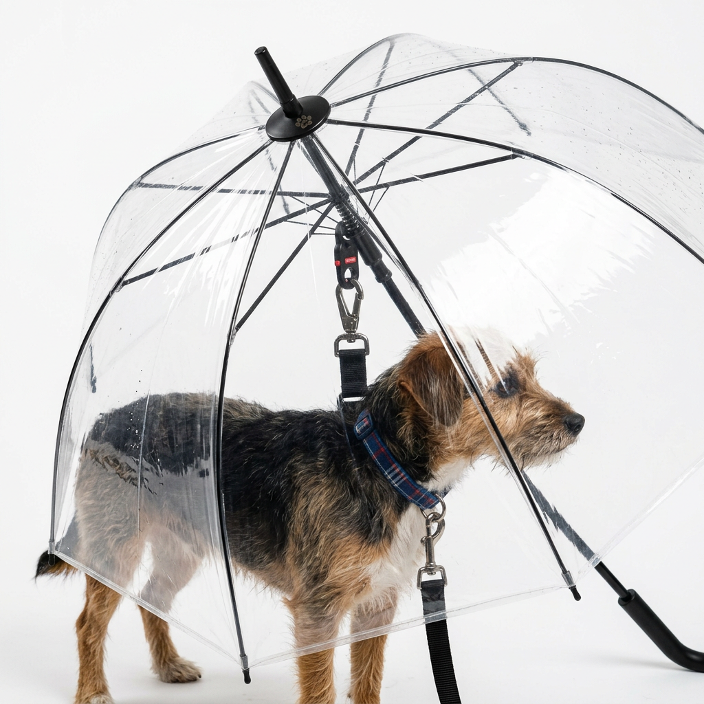 Dog umbrella dome close-up