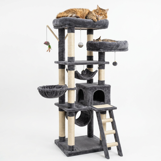 Cat tree tower for large indoor cats