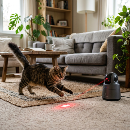 Cat chasing laser toy