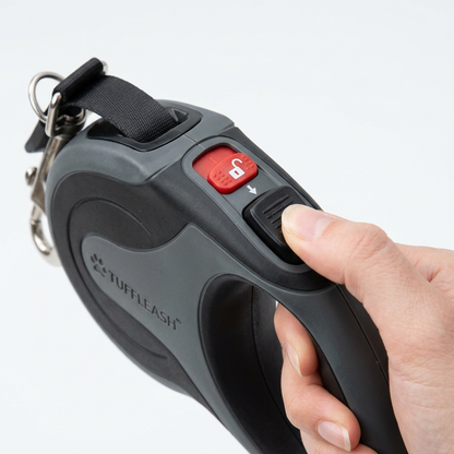 Retractable leash handle close-up
